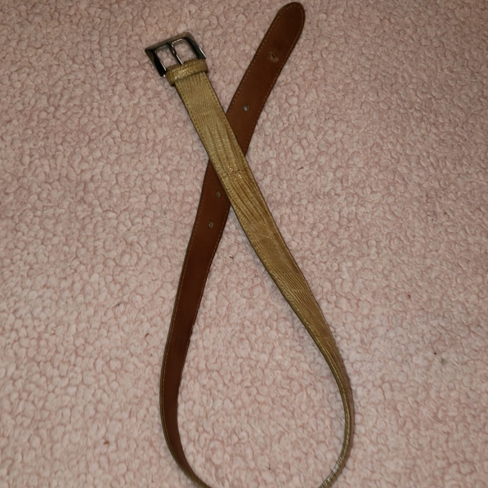 Coach Belt Beige Snake Skin in Small